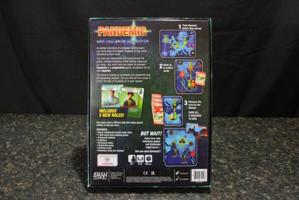 Pandemic back of box