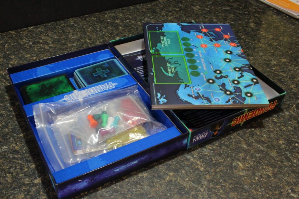 Pandemic Board Game Inside Box