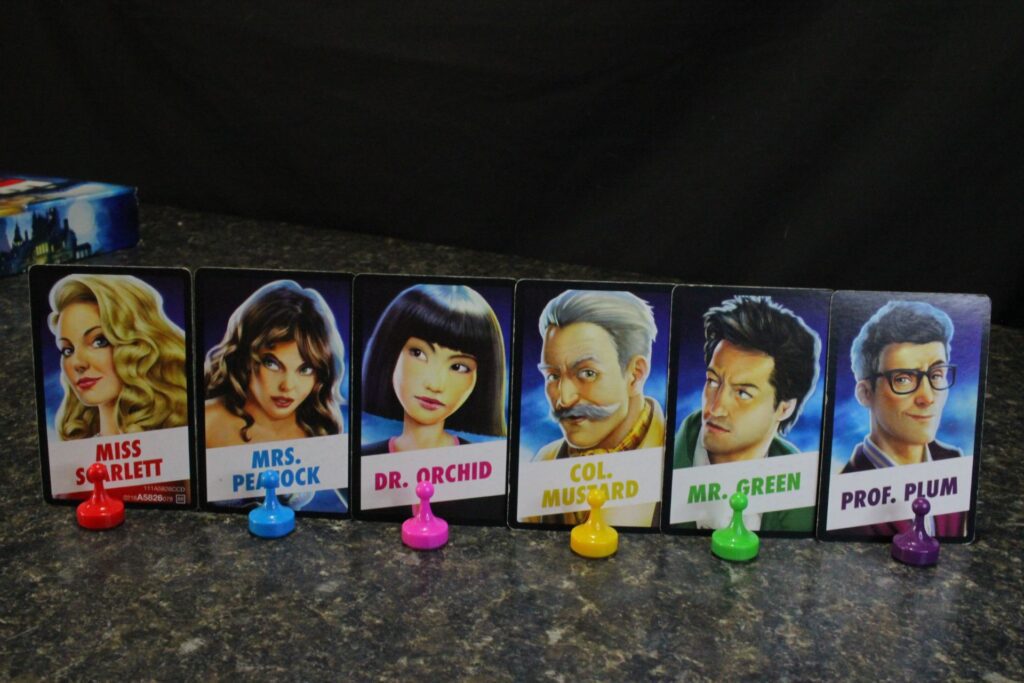CLUE CHARACTER MEEPLES
