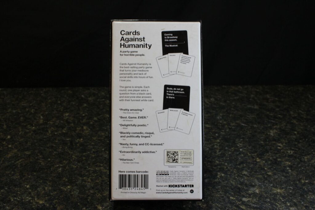 Cards Against Humanity - Back Of Box