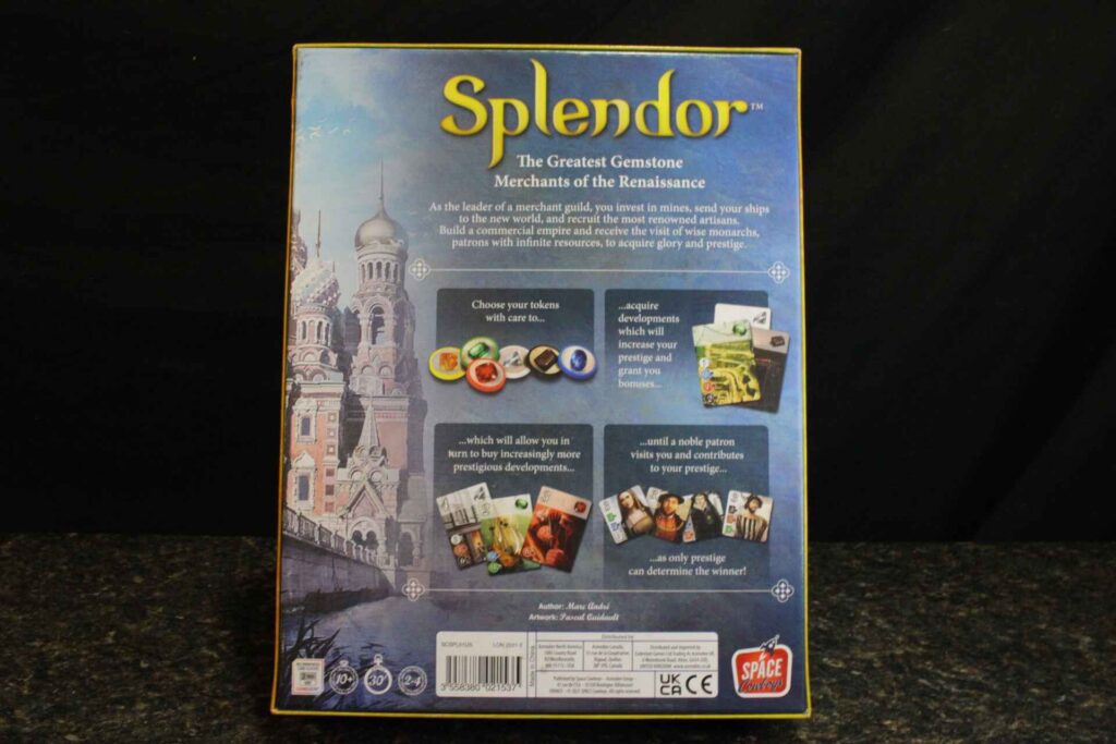 SPLENDOR BACK BOX COVER