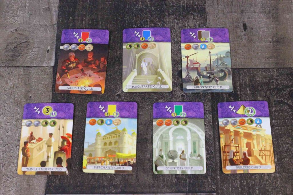 Picture Of 7 Wonders Duel Guild Cards